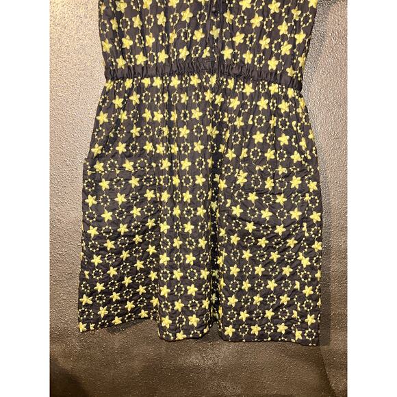 Nic & Mo Romcom Preppy Office Embroidered Stars Short Sleeve 100% Cotton Dress - Picture 2 of 6